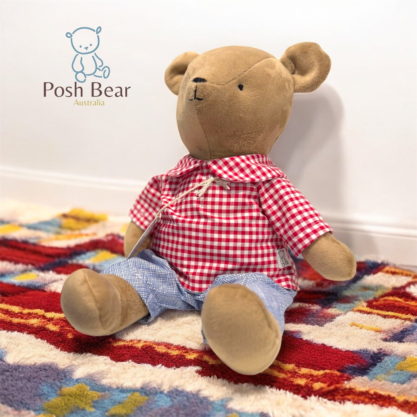 Handmade Teddy Bear with removable outfits / handmade in Australia