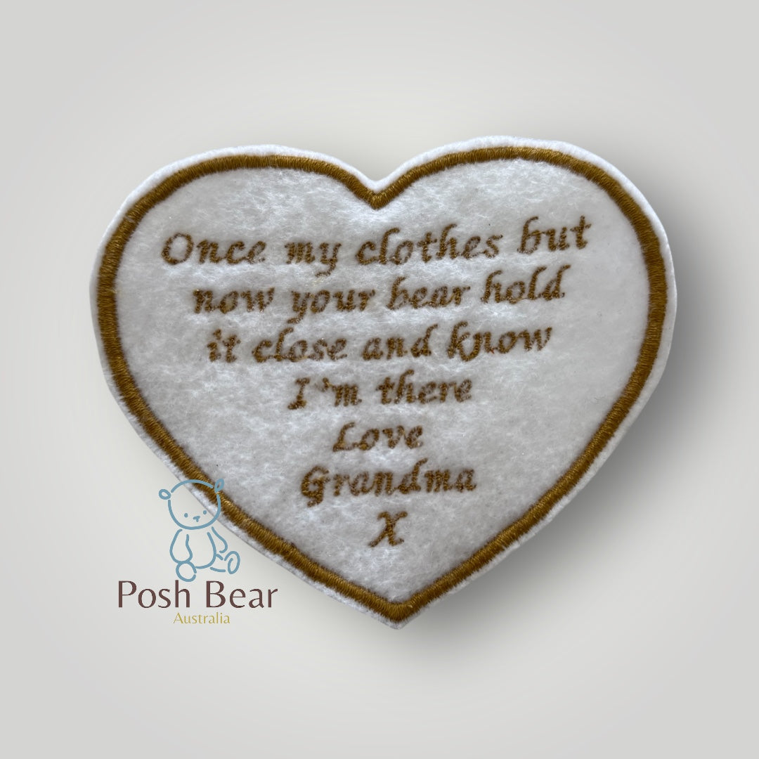 Extra Embroidered Heart -Add on for Keepsake