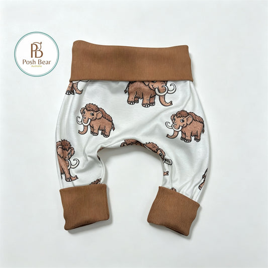 Handmade Organic Grow With Me Joggers- Mammoth