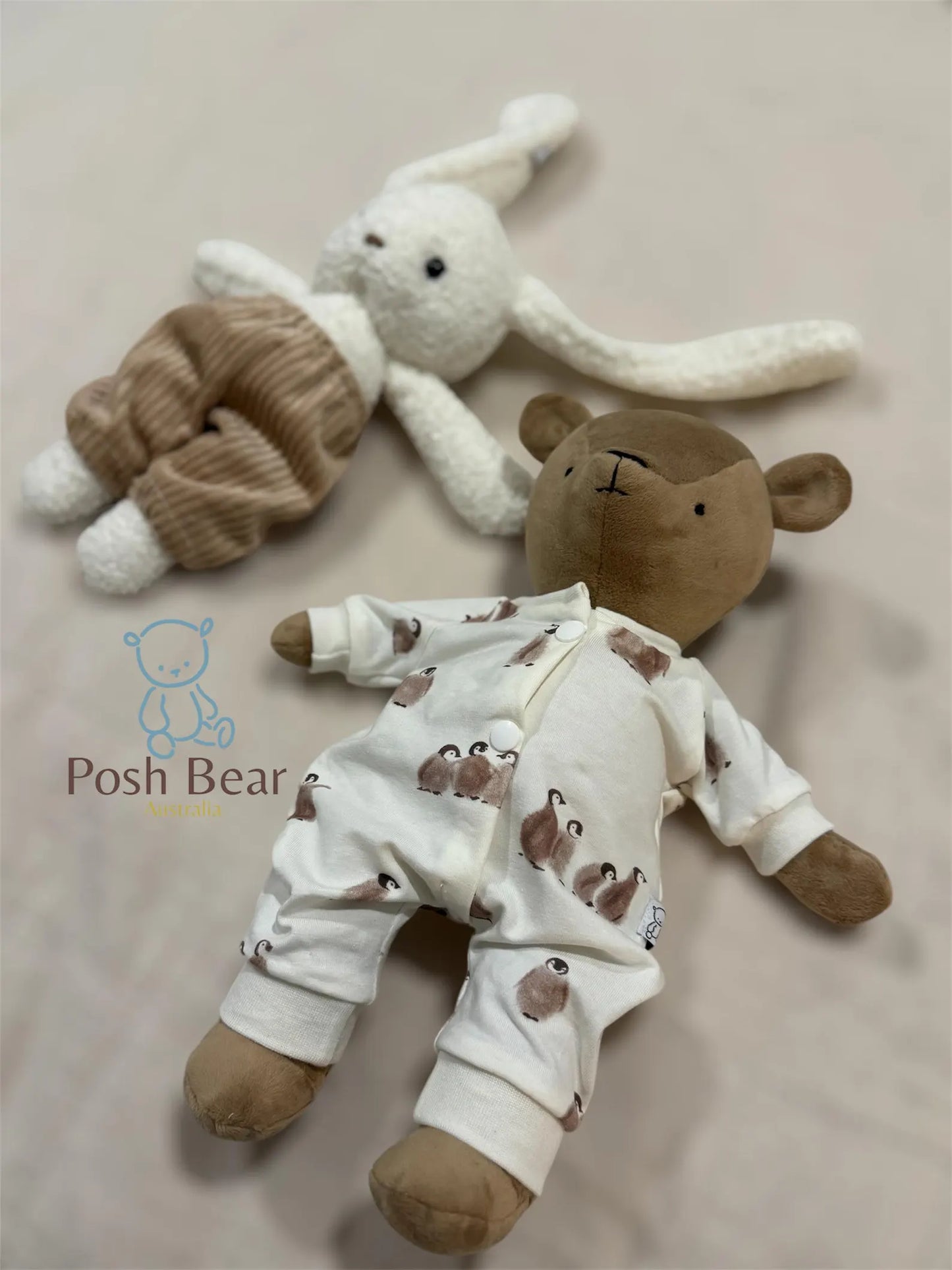 Handmade Teddy Bear with removable outfits / handmade in Australia