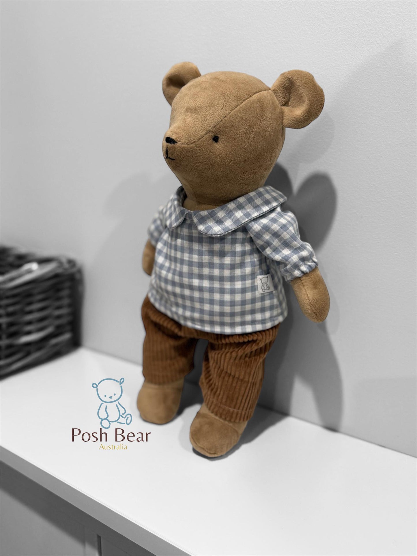 Handmade Teddy Bear with removable outfits / handmade in Australia