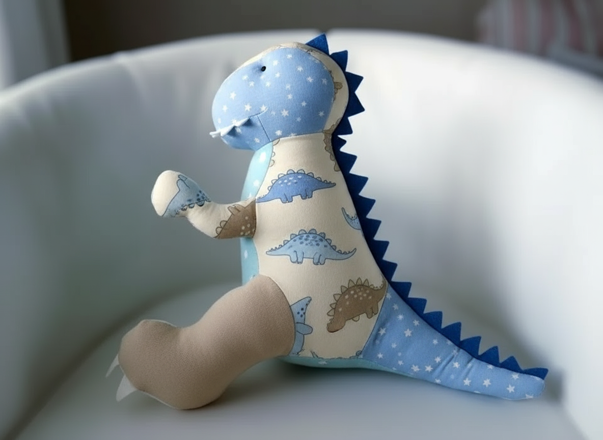 Keepsake dinosaurus - modrá a neutrální
