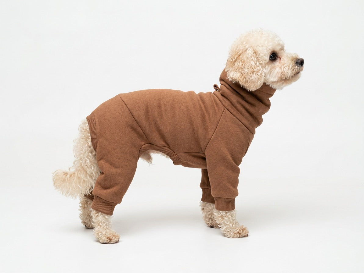 Handmade Organic Dog Jumpsuit - Sandstorm