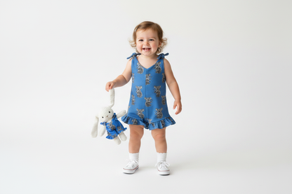 Adopt Snowy – Koala Tie-Up Short Romper & Plush Bunny Gift Set