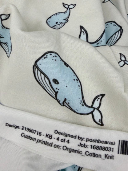 Handmade Baby Shorts Overall / Whales