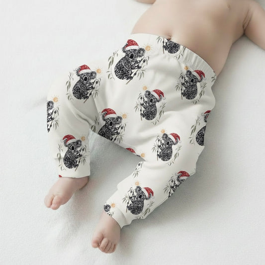 Handmade Organic Baby Slim Fit Harem Pants – Koala Christmas