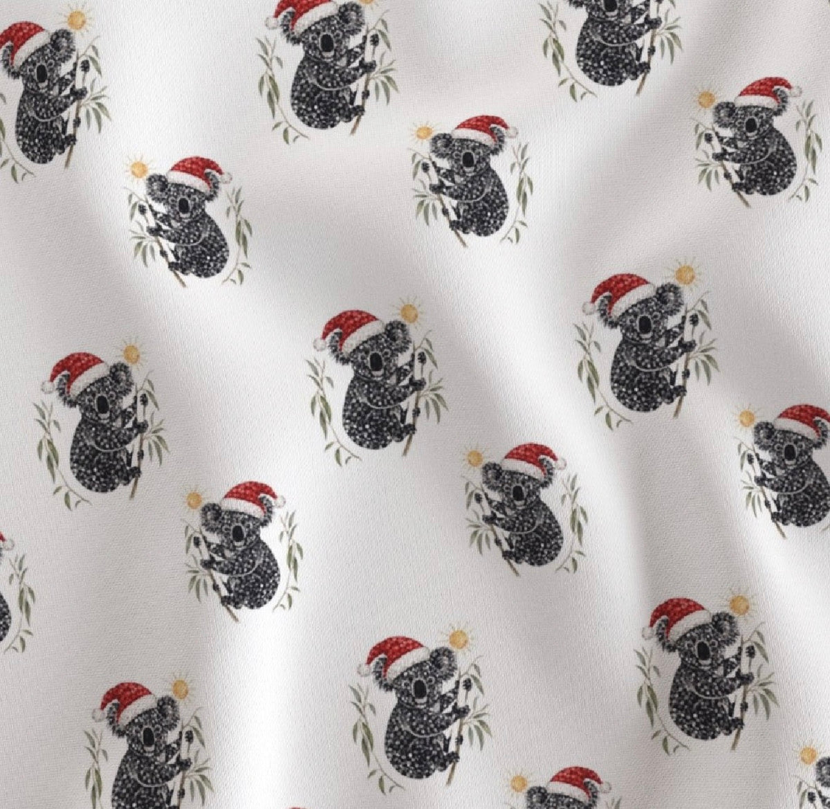 Handmade Organic Baby Flare Leggings – Christmas Koala Print | Handmade in Australia – PREORDER