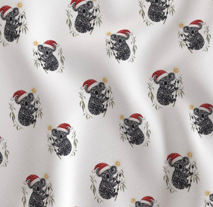 Handmade Organic Baby Flare Leggings – Christmas Koala Print | Handmade in Australia – PREORDER