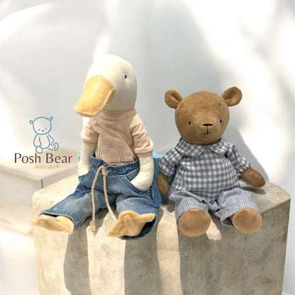 Handmade Goose Doll with Removable Clothing
