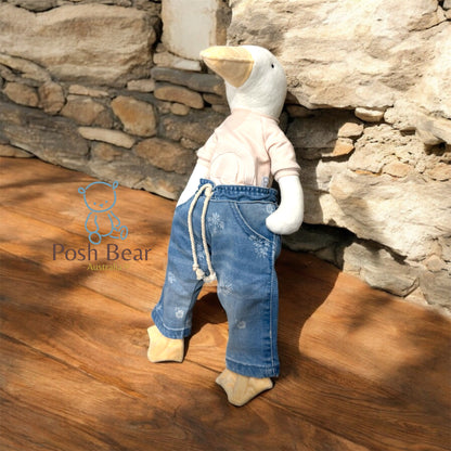 Handmade Goose Doll with Removable Clothing