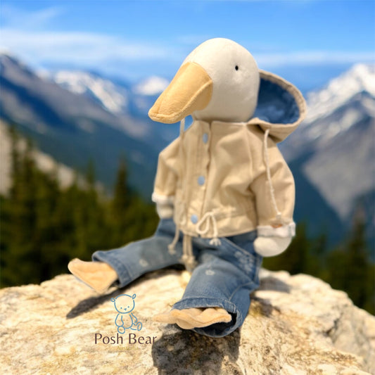 Handmade Goose Doll with Removable Clothing
