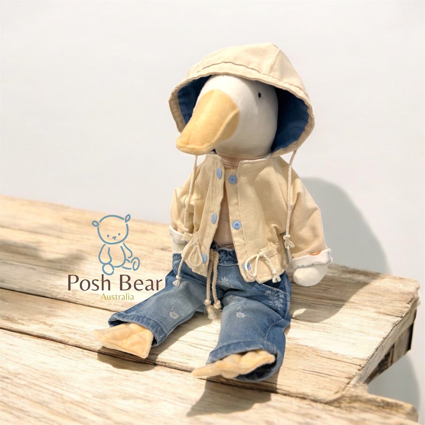 Handmade Goose Doll with Removable Clothing