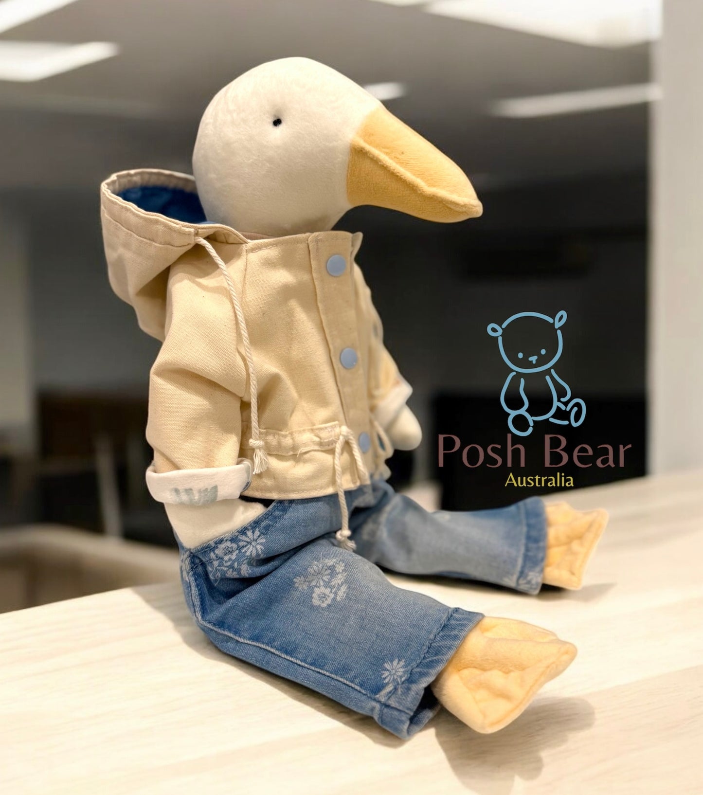 Handmade Goose Doll with Removable Clothing