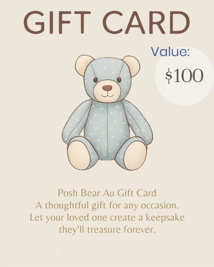 Gift Voucher- Posh Bear Keepsake