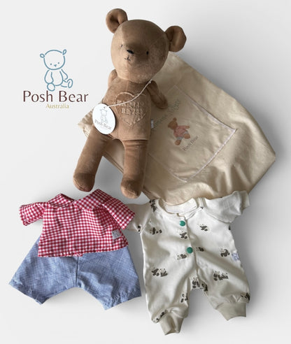 Handmade Teddy Bear with removable outfits / handmade in Australia