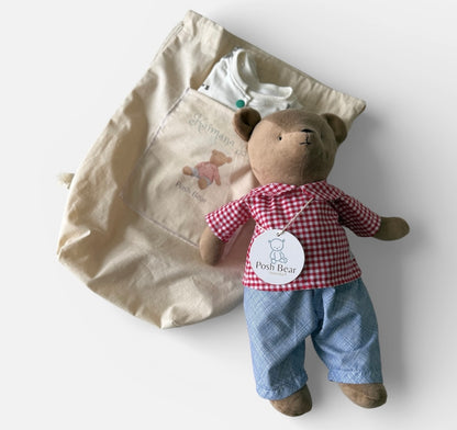 Handmade Teddy Bear with removable outfits / handmade in Australia