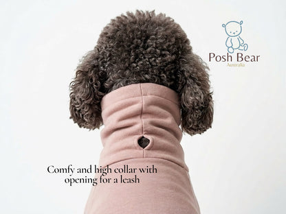 Handmade Organic Dog Jumpsuit - Old Pink