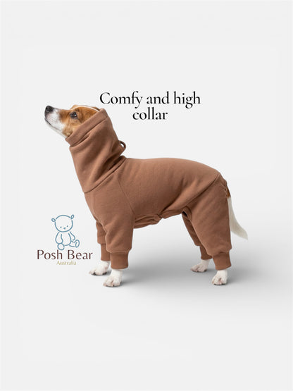 Handmade Organic Dog Jumpsuit - Sandstorm