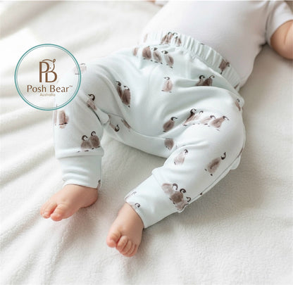 Handmade Organic baby Slim fit Harem pants / Penguins