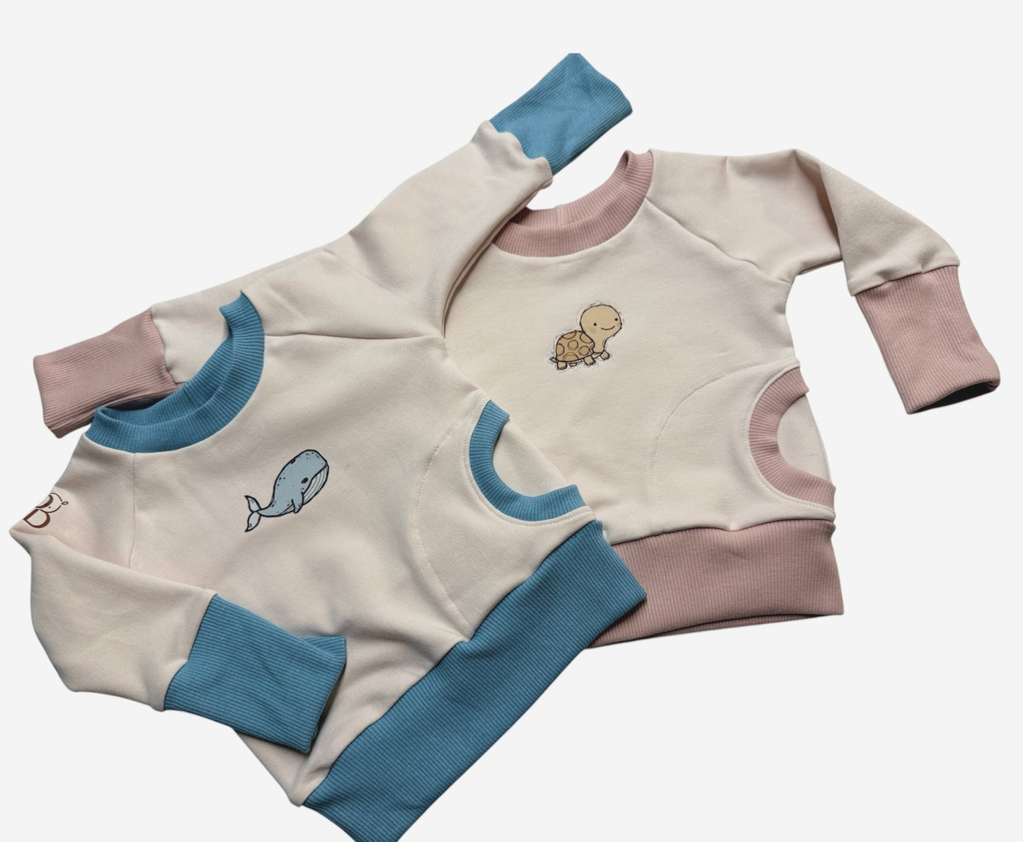 Handmade Organic Grow With Me Raglan Sweatshirt