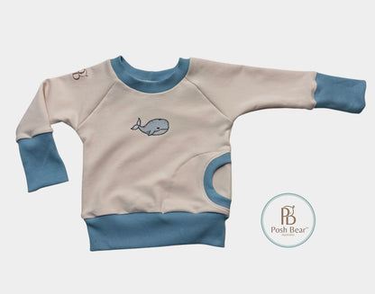Handmade Organic Grow With Me Raglan Sweatshirt