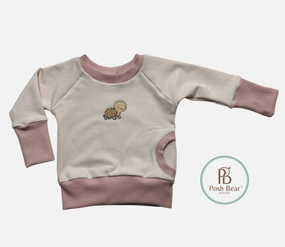Handmade Organic Grow With Me Raglan Sweatshirt