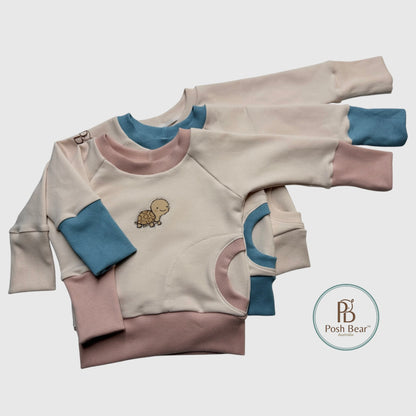 Handmade Organic Grow With Me Raglan Sweatshirt