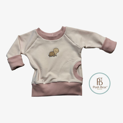 Handmade Organic Grow With Me Raglan Sweatshirt