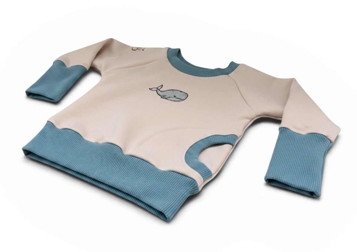 Handmade Organic Grow With Me Raglan Sweatshirt