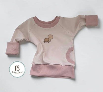 Handmade Organic Grow With Me Raglan Sweatshirt