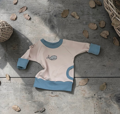 Handmade Organic Grow With Me Raglan Sweatshirt