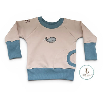 Handmade Organic Grow With Me Raglan Sweatshirt