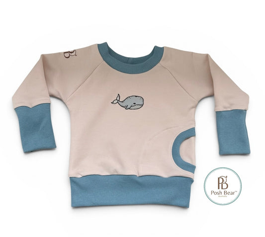 Handmade Organic Grow With Me Raglan Sweatshirt