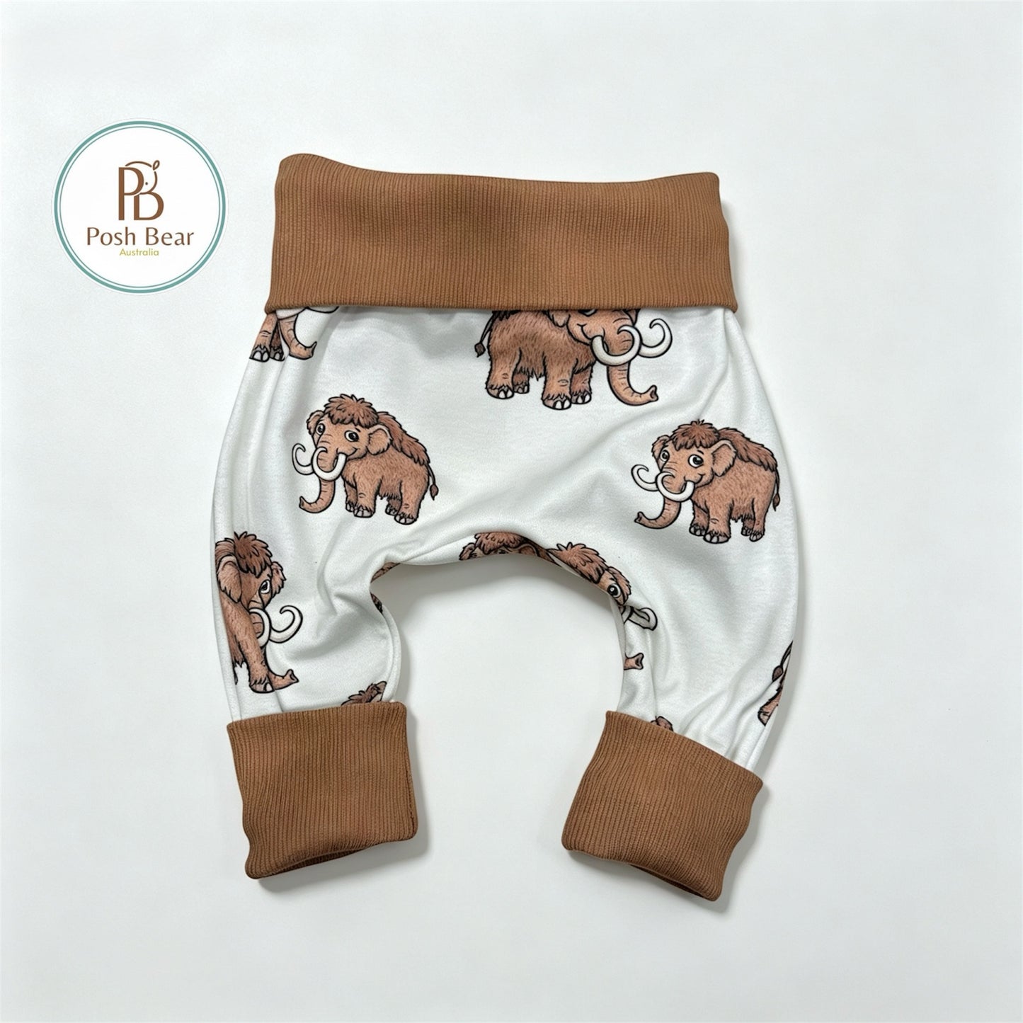 Handmade Organic Grow With Me Joggers- Mammoth