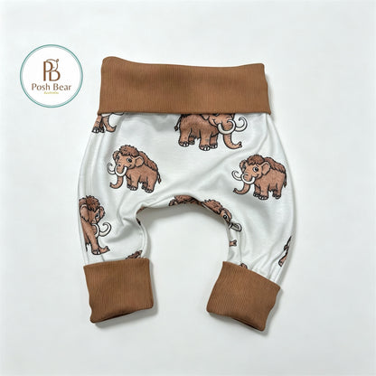 Handmade Organic Grow With Me Joggers- Mammoth