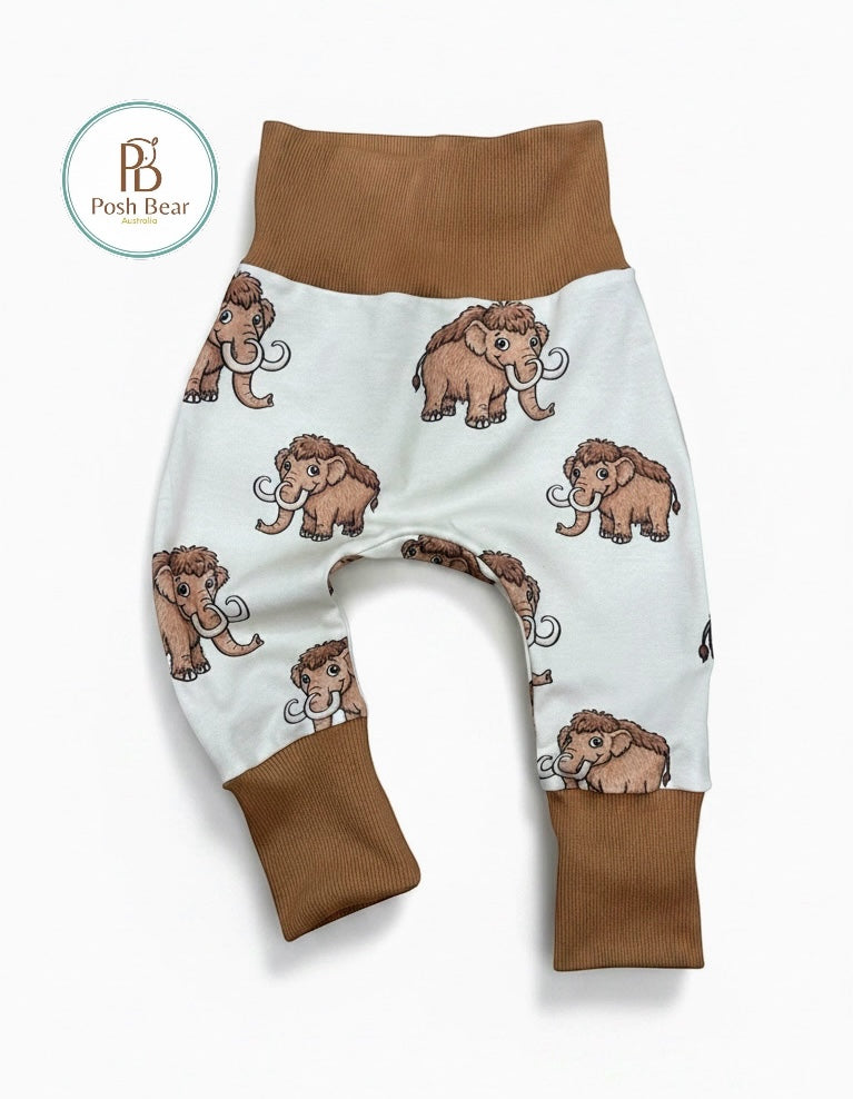 Handmade Organic Grow With Me Joggers- Mammoth