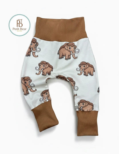Handmade Organic Grow With Me Joggers- Mammoth