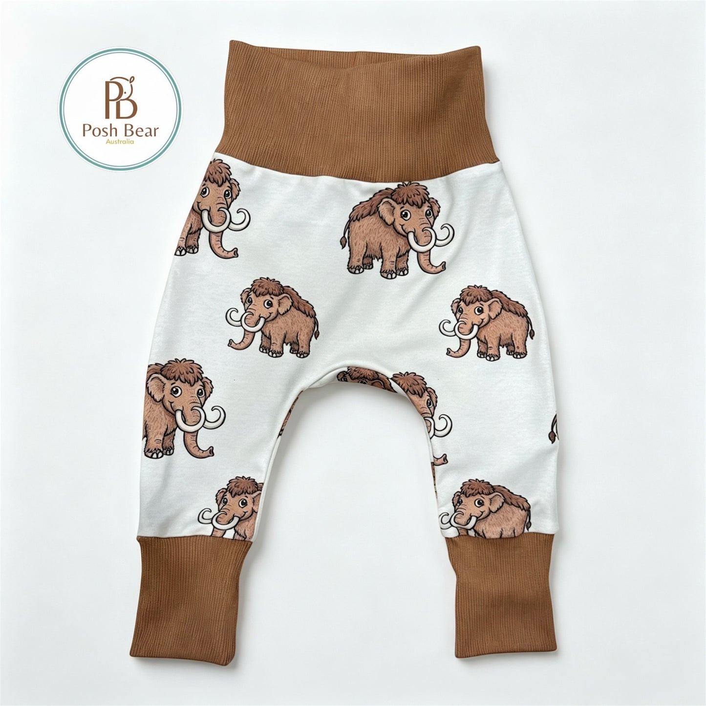 Handmade Organic Grow With Me Joggers- Mammoth