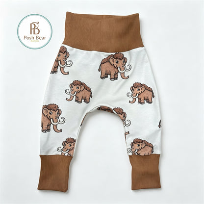 Handmade Organic Grow With Me Joggers- Mammoth