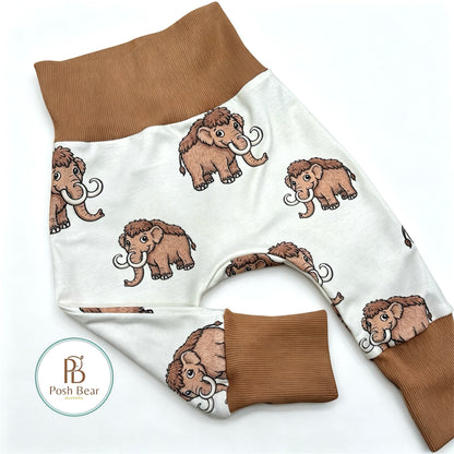 Handmade Organic Grow With Me Joggers- Mammoth