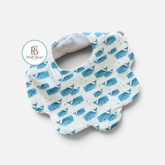 Handmade Scallop Dribble Bib – Ocean Whales