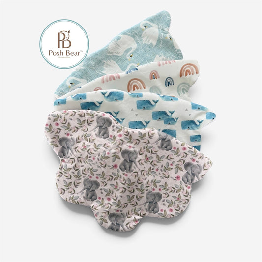 Posh Bear Scallop Dribble Bib collection