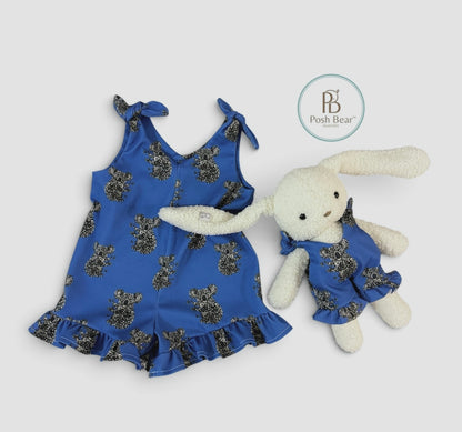 Adopt Snowy – Koala Tie-Up Short Romper & Plush Bunny Gift Set
