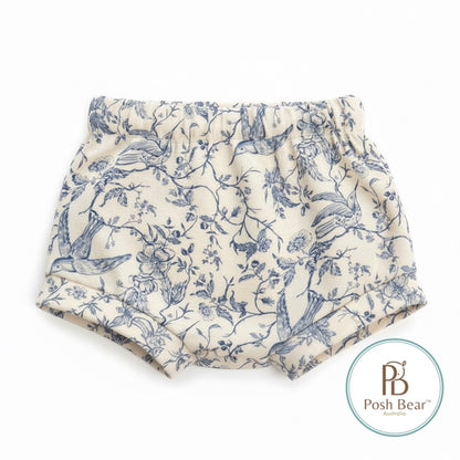 Handmade Organic Baby Bummies – Toile de Jouy Print | Handmade in Australia – PREORDER