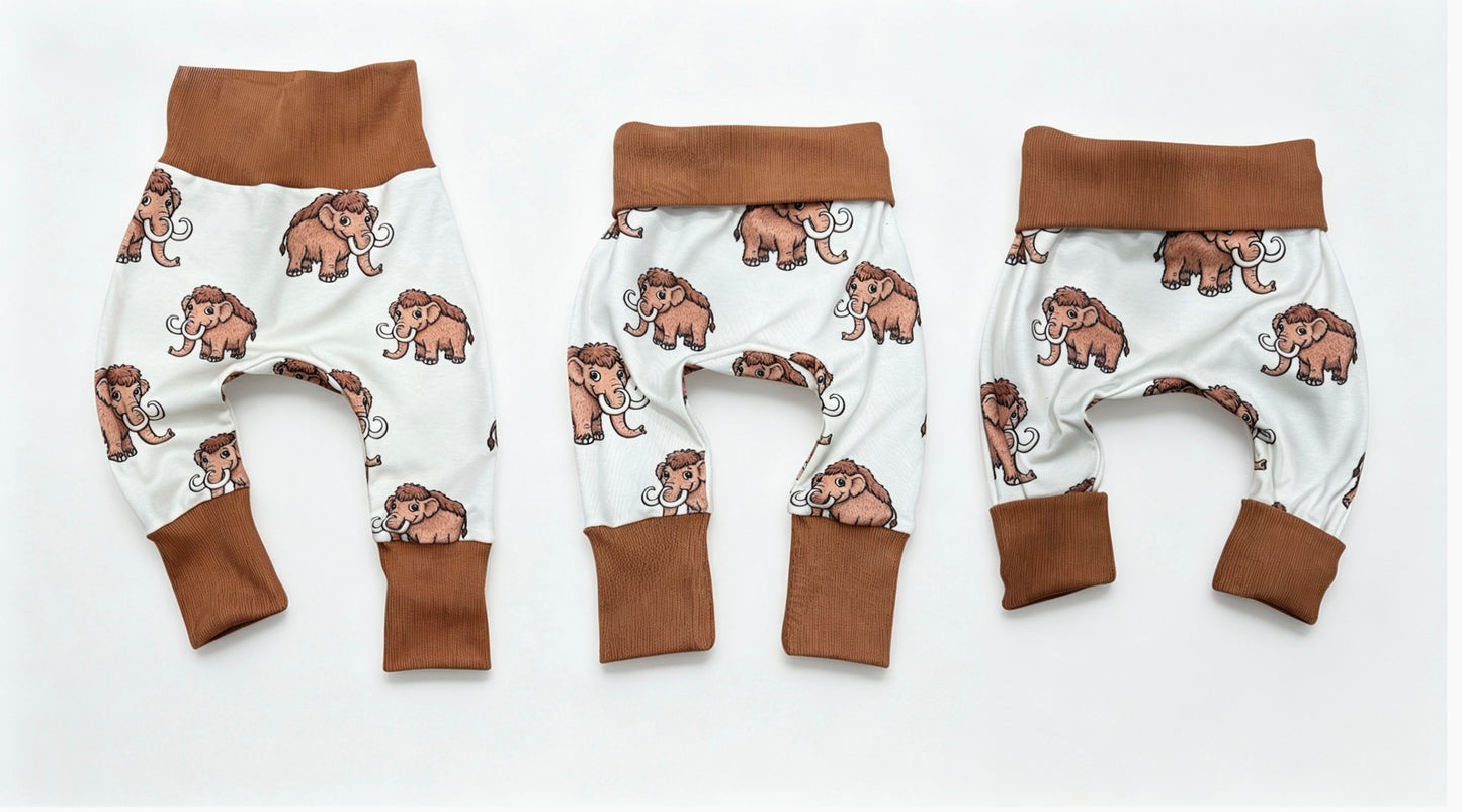 Handmade Organic Grow With Me Joggers- Mammoth