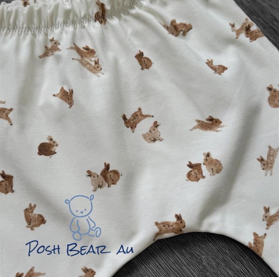 Handmade Organic baby Slim fit Harem pants / Bunny