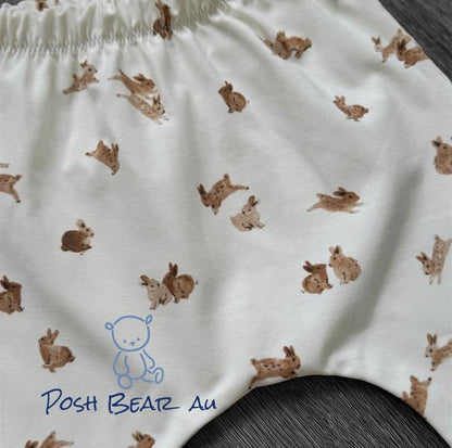 Handmade Organic baby Slim fit Harem pants / Bunny