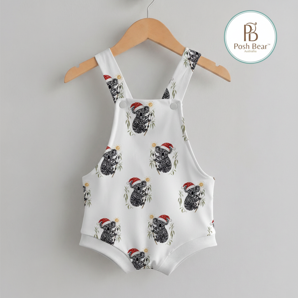 Handmade Baby Shorts Overall – Koala Christmas